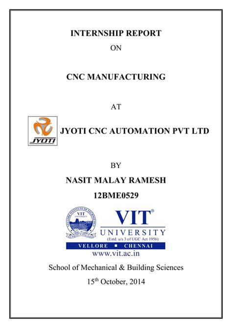 cnc machine internship report|cnc automation ltd internship.